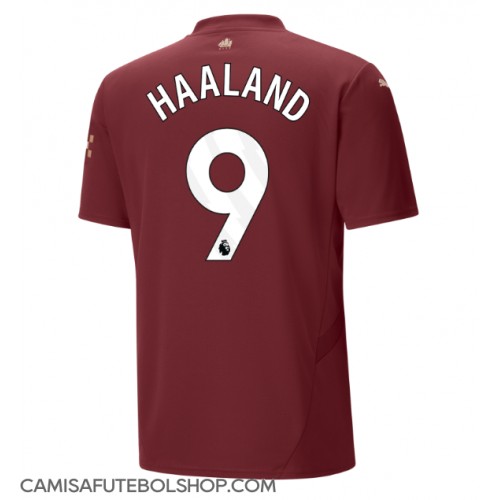 Camisa de time de futebol Manchester City Erling Haaland #9 Replicas 3º Equipamento 2024-25 Manga Curta